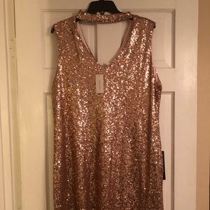 Loralette Rose Gold Sequined Mini!